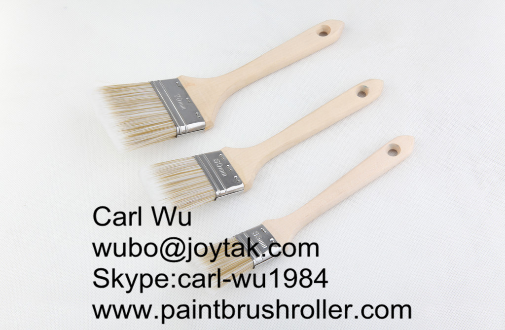 Natural bristle Chinese bristle synthetic mix 3 piece paint brush sets wood handle plastic handle 3 inch PBS-018