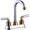 Buy cheap Brass 2 Handle Centerset Lavatory Faucet High Arc In Chrome from wholesalers