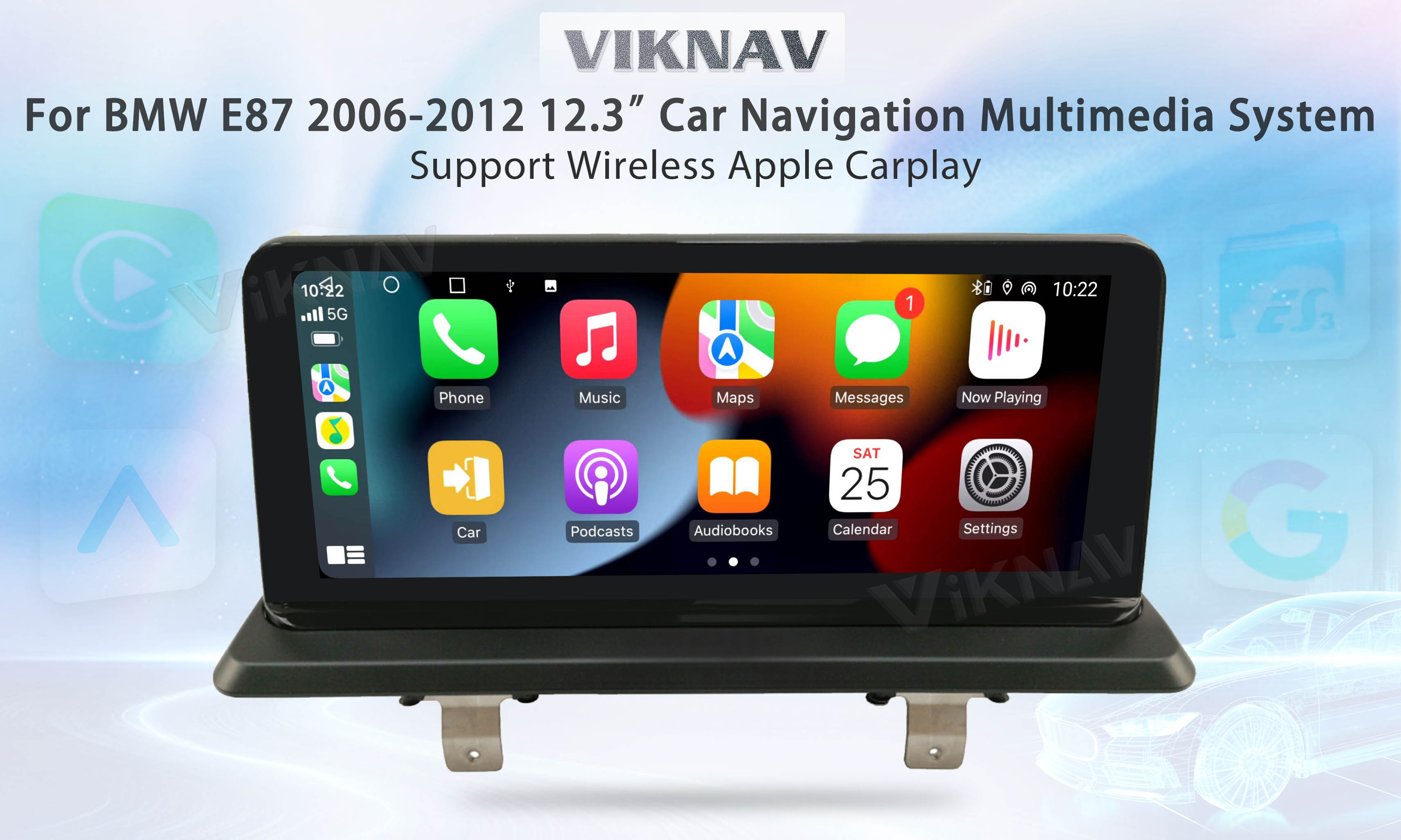 Viknav 12.3 inch Car Radio For BMW 1 Series E87 2006-2012 CCC System Navigation with screen DVD Multimedia 128GB