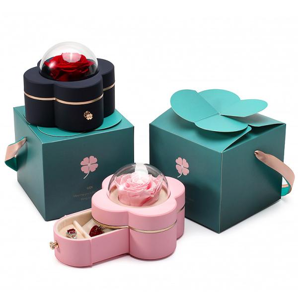 Buy cheap Four Leaf Clover Shape Spray Paint Drawer Jewelry Box for Sophisticated Packaging from wholesalers