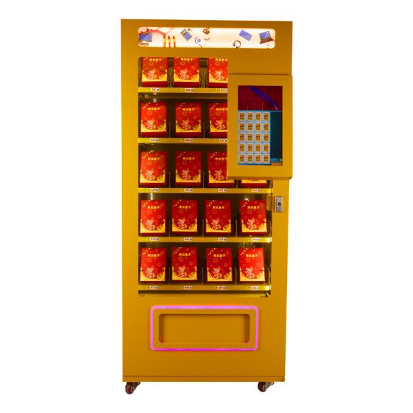 Buy cheap Full Metal Soda Vending Machine , Blue / Pink / Yellow Lucky Box Food Vending Machines from wholesalers