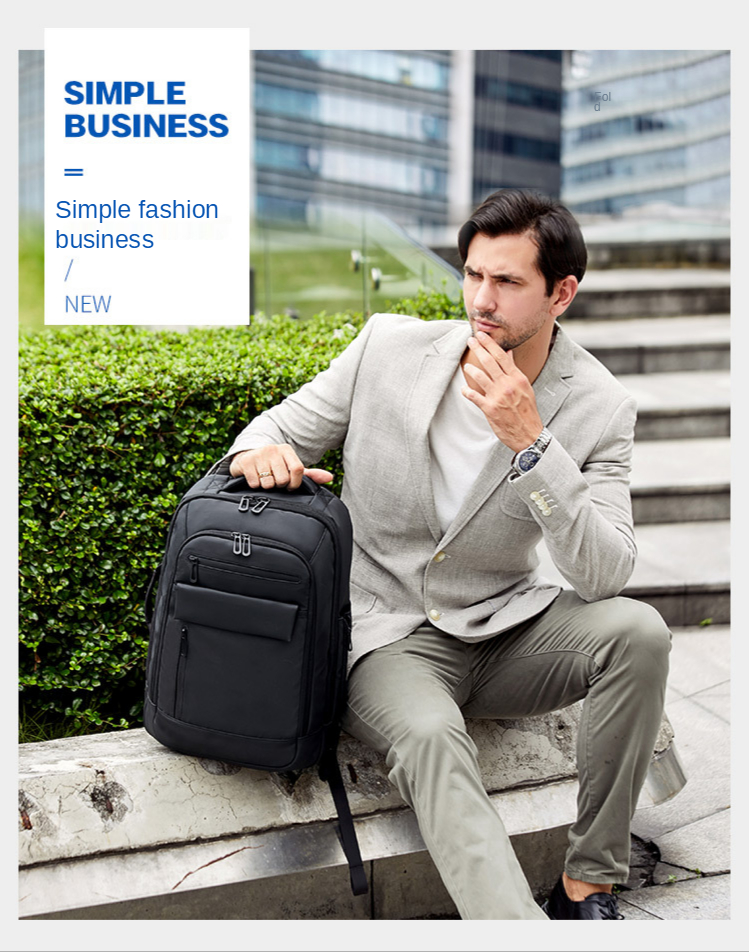 Anti Theft Waterproof 36 Litre Business Travel Backpack Polyester Lining