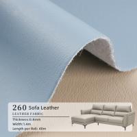 Buy cheap 0.8mm Thickness Fine-Grained Brushed Cloth-Backed PVC Leather For Furniture product