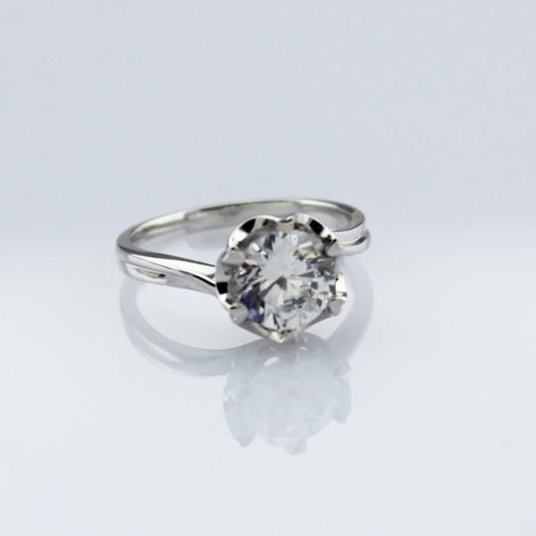 Buy cheap 925 Sterling Silver Women Engagement CZ Diamond Ring (F38) from wholesalers
