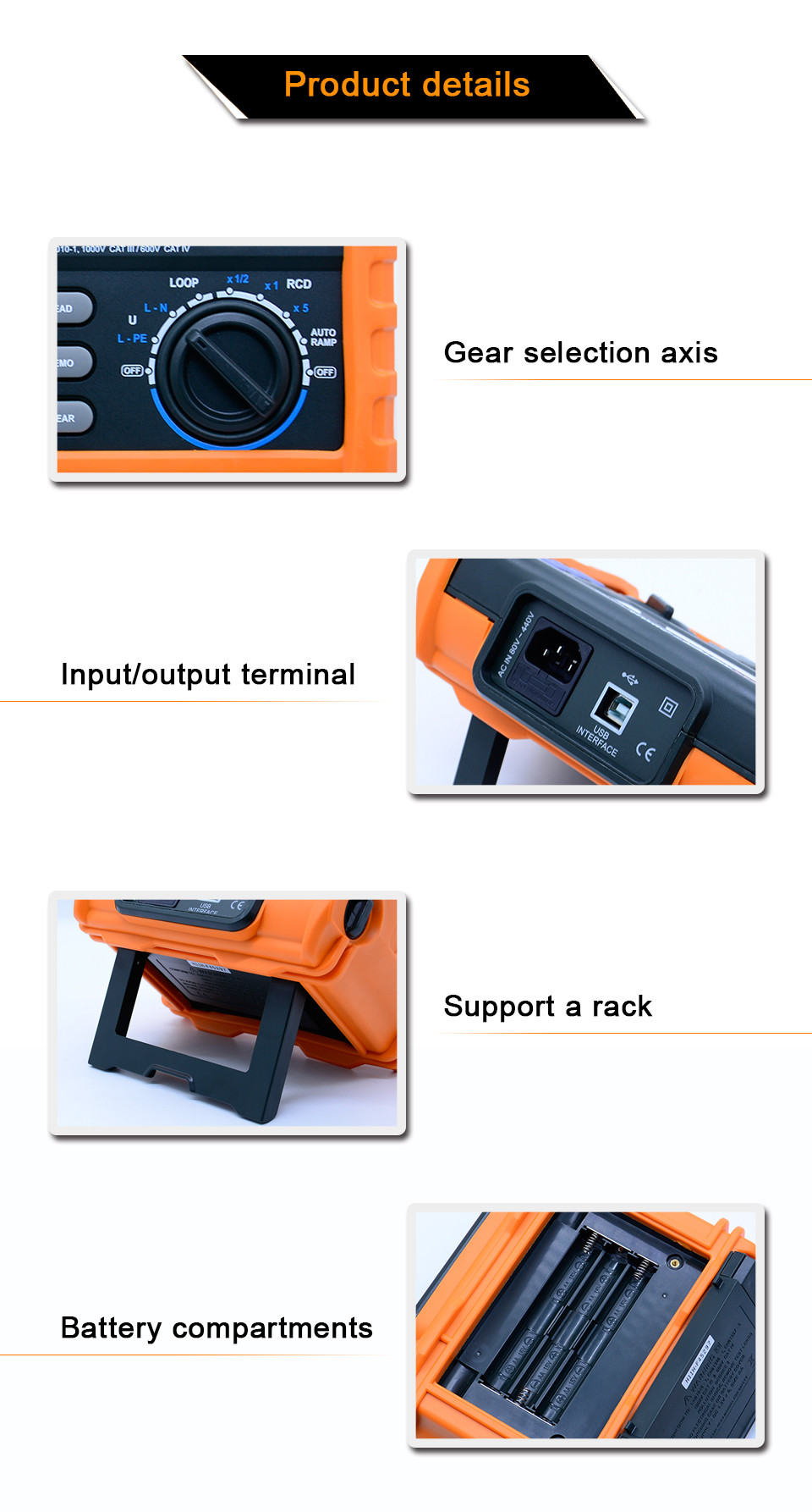 USB Interface RCD Loop Tester Multimeter Stable Performance For GFCI