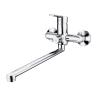 Buy cheap Modern Long Spout Bathtub Faucet 35mm Ceramic Cartridge Classic Cylindrical Design from wholesalers