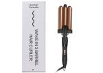 PTC 50HZ 60HZ Three Barrel Hair Waver , LCD Beach Waves Curling Wand