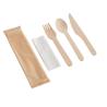 Buy cheap 160mm JFB Craft Disposable Kraft Paper Wooden Cutlery Set With Napkins from wholesalers