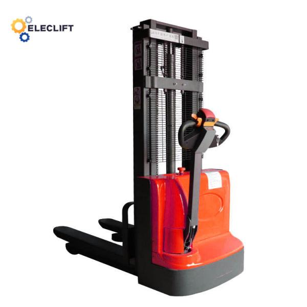 Buy cheap Rubber Wheel Full Electric Straddle Pallet Stacker Load Capacity 2000kg from wholesalers