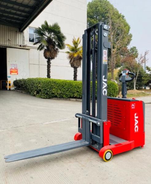 Buy cheap 700kg Counterbalanced Semi Electric Pallet Stacker walk behind pallet lift from wholesalers