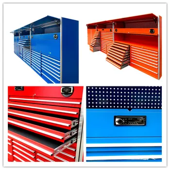 Stainless Steel Handles Custom Series Combination Garage Cabinets for Storage Needs