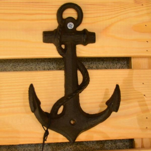 Buy cheap Decorative Anchor Shape Black Iron Coat Hooks Cast Iron Crafts from wholesalers
