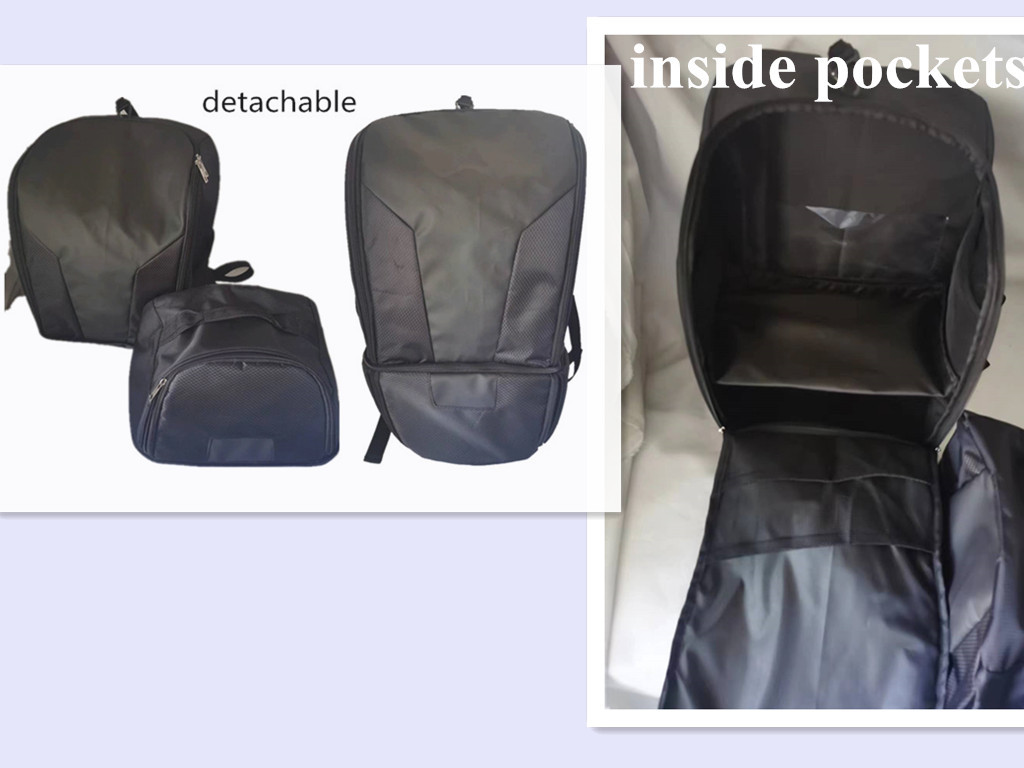 Black Triathlon Helmet Bag Backpack Customized For Outsport Riding