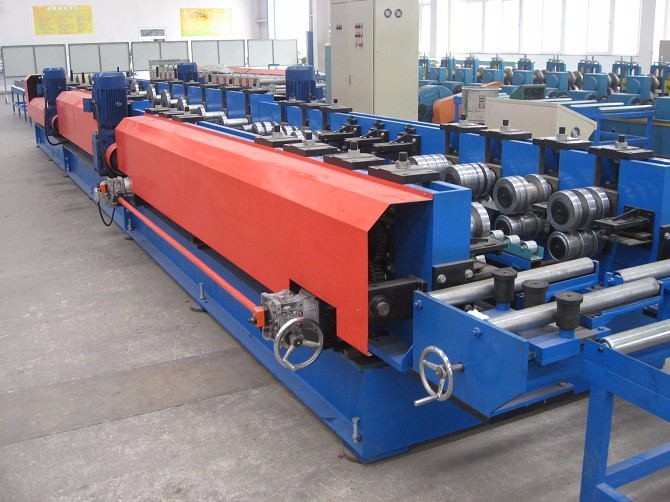 Blue And Red Cable Tray Roll Forming Machine Durable Using Good Performance