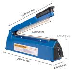 200mm Hand Foil Aluminum Bags Pouch Impulse Heat Hot Sealer for Packing ABS 1.4