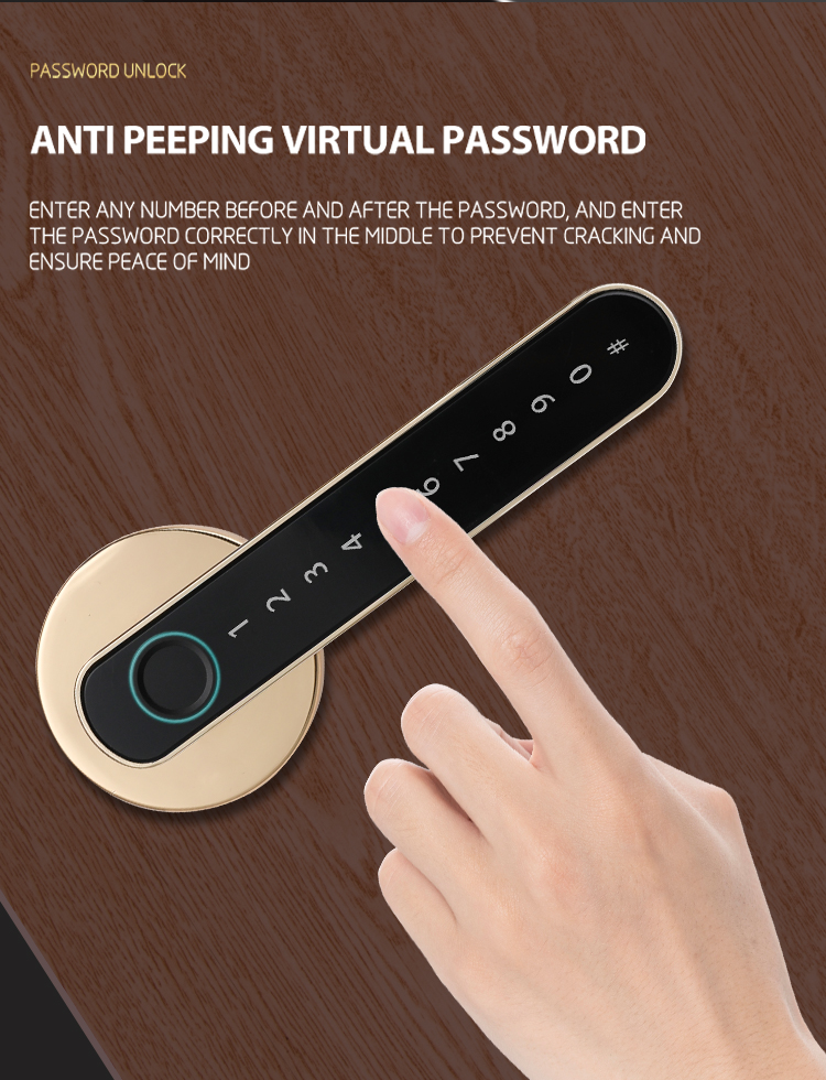 Multifunctional Wifi Smart Door Lock / Keypad Electronic Door Lock With Key