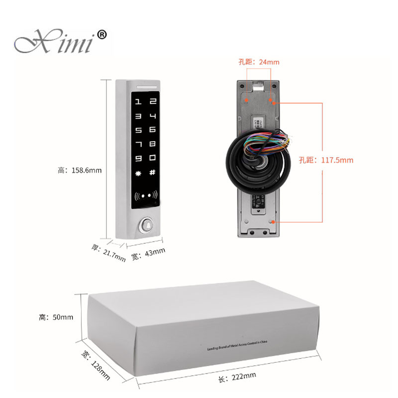 Wiegand Input And Output IP65 Waterproof Standalone RFID Card Access Control System Reader