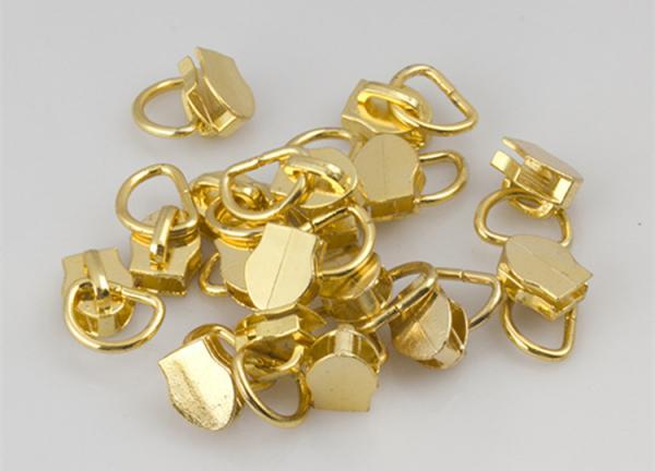 Quality 5 # Metal Zipper Slider With D Ring / Zipper Pull for Garments Bags for sale