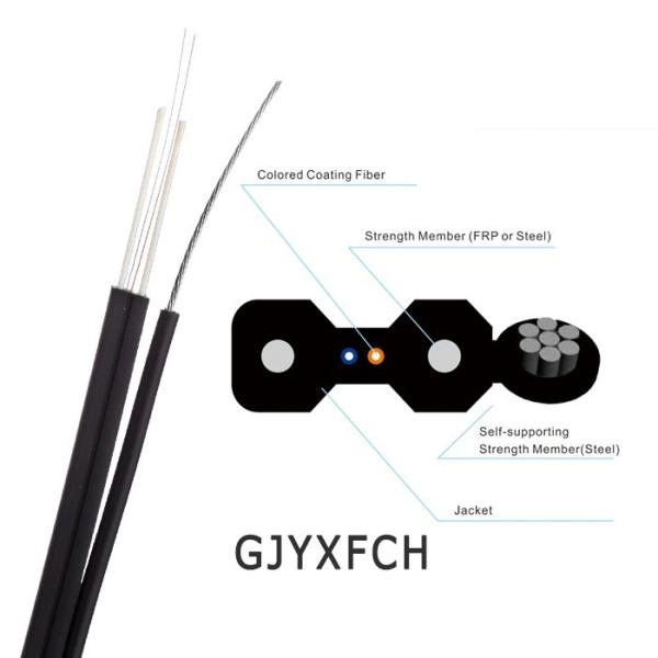 Buy cheap 2 Core G657A1 Fiber GJYXCH GJYXFCH FTTH Drop Cable Outdoor from wholesalers