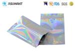 Holographic Weed Aluminium Foil Mylar Zipper Bags For Candy