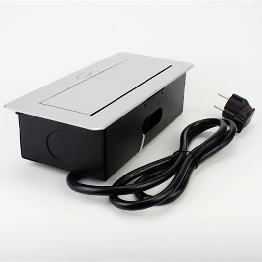 Conference Table Management with Soft Closing Tabletop Socket and Multimedia Brush