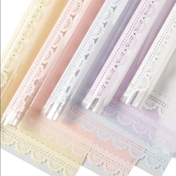Buy cheap Flower Wrapping Paper With Lace Edge Glassine Paper In Customized Color For Packaging from wholesalers