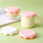 Silicone Cup Lids Set Snow Cover Drink Coaster Anti-Dust Airtight Mug Covers For