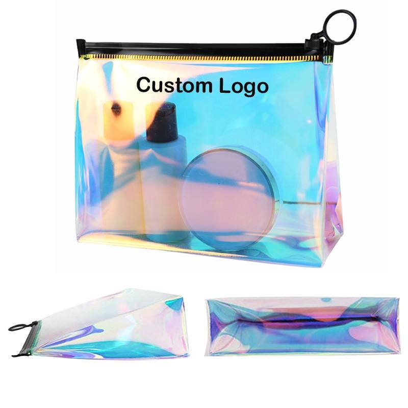 Eco Friendly Neon Colorful PVC Cosmetic Makeup Toiletry Skin Kits Pouch Waterproof Clear Vinyl Gift Bag