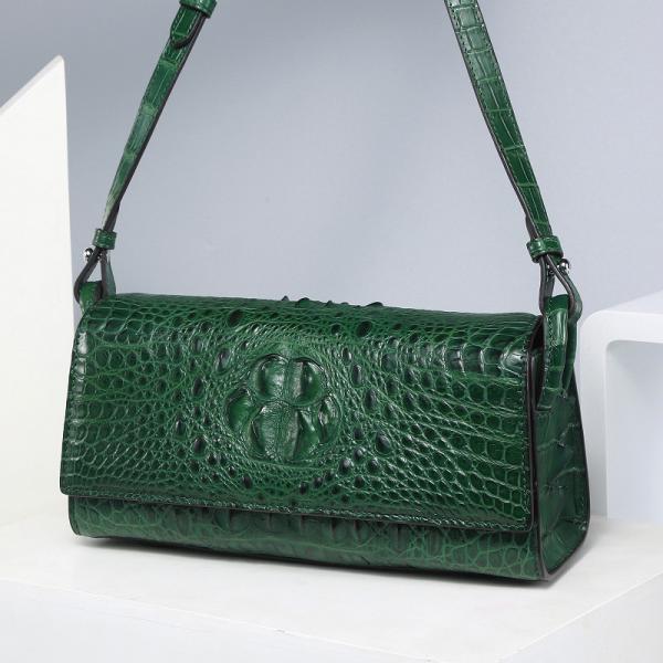 Buy cheap Genuine Crocodile Skin Lady Small Flap Purse Authentic Alligator Leather Women Sling Shoulder Bag Female Cross Body Bag from wholesalers