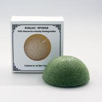 Buy cheap Dark Green Hemisphere Facial Konjac Sponge Halfball Face Sponge For Oily Skin product