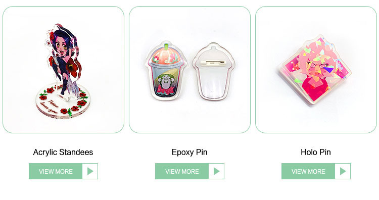 Custom high quality opaque acrylic double epoxy keychain charm with silver glitters