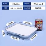 800ML Aluminum Foil Lunch Box 230mm*175mm*38mm Wholesales Container Tray Square