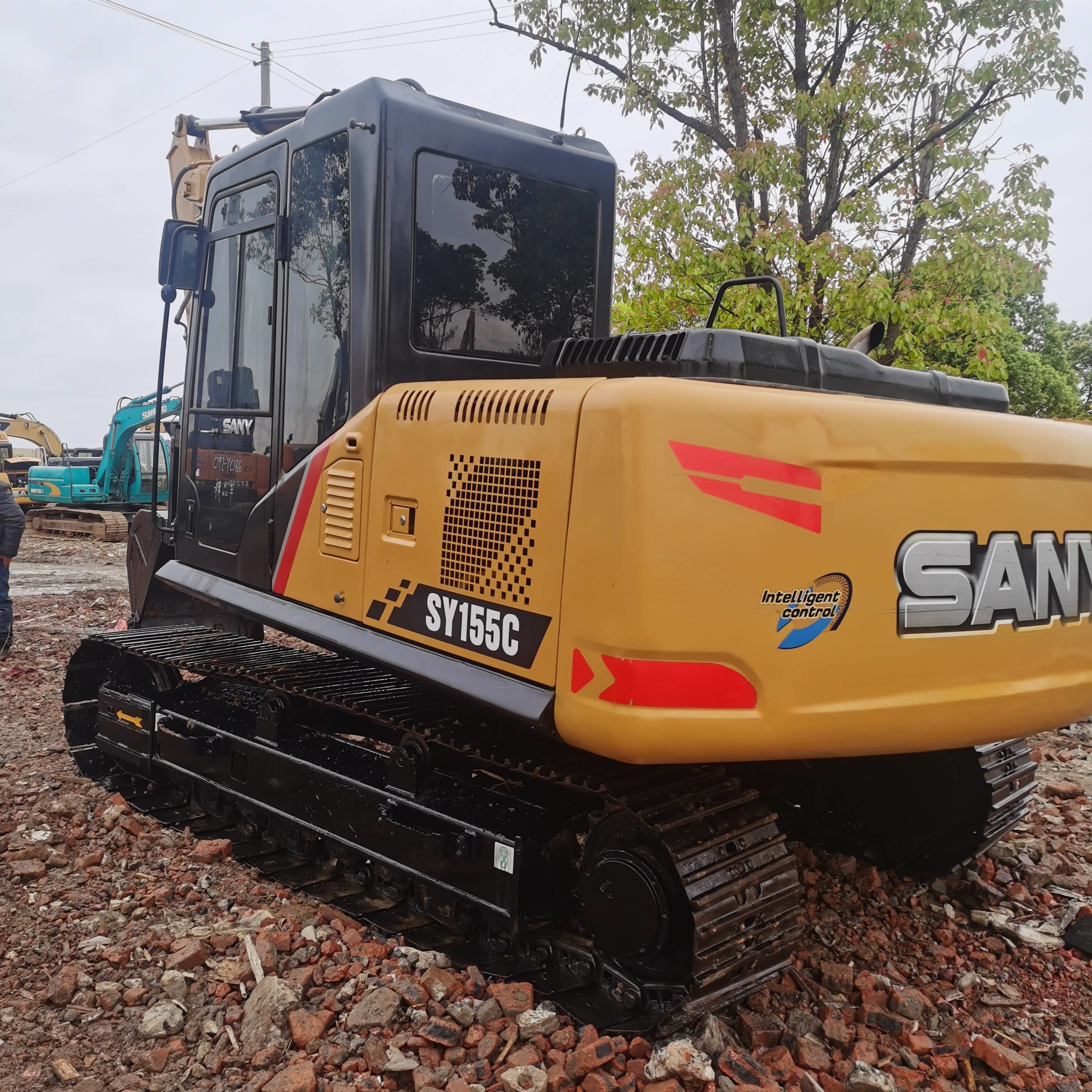 Used SANY Digger SY155C Secondhand 15.5on Small Type Crawler Excavator