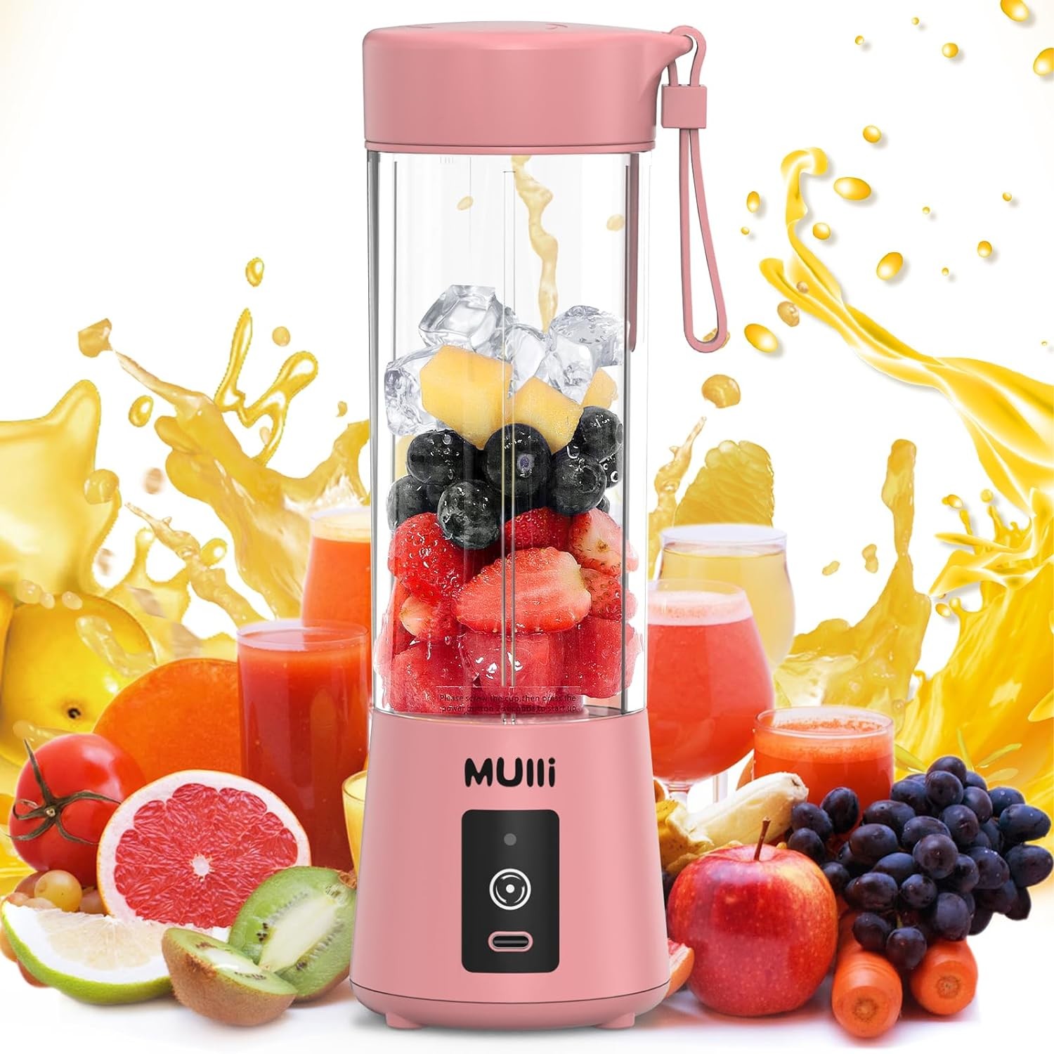 Braising Cups for Smoothie and Shakes Mini Blender with Six Blades for Baby Food Travel Gym and More