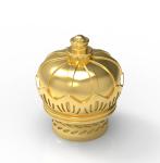 Gold Color New Design Perfume Bottle Cap Crown Shape Zamak Material