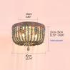 Buy cheap Retro round E27 LED adjustable height wooden bead ceiling chandelier lamp(WH-CI-147) from wholesalers