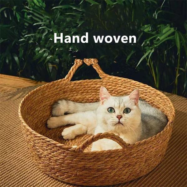 Buy cheap Cane Cat Nest Dog Bed Rattan All Year Round Universal Online Red Cat Supplies Cat House Pet House Villa Pucat Bed from wholesalers