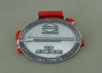Die Cast Medals For Souvenir , Ribbon Medal Badge For Sports