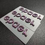 Thick Rubber Heat Press T Shirt Labels Hot Melt Adhesive Heat Transfer Labels