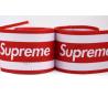 Buy cheap ODM SGS Supreme Polyester Ribbon Roll Anti Slip Elastic Band Red And White from wholesalers
