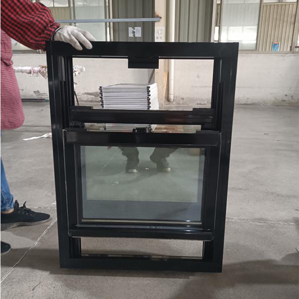 Buy cheap 3.54inch Thermal Break Aluminum Double Hung Window With Tilt Window Black from wholesalers