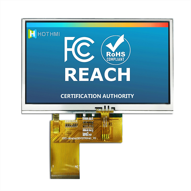 3.3V Resistive LCD 4.3 Inch , 800x480 LCD TFT 4.3 Inch TFT-H043A10SVIST5R40