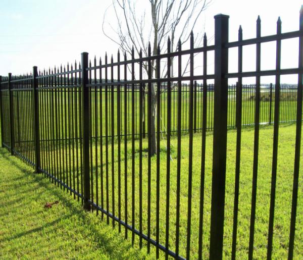 Buy cheap Powder Coating Wrought Iron Welded Wire Garden Fence Black Tubular from wholesalers