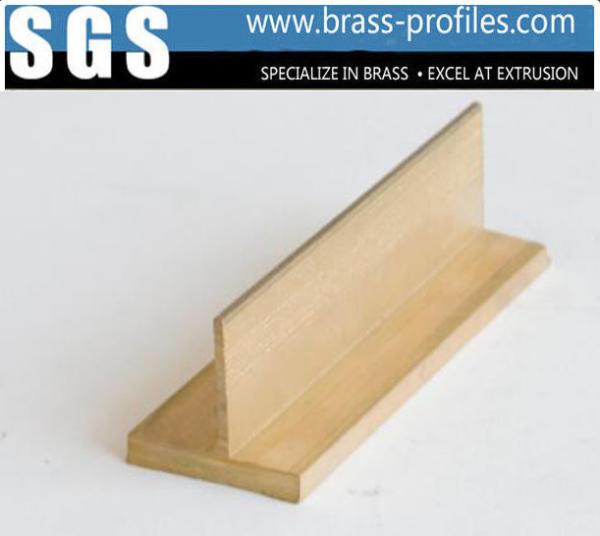 Quality Brass Extruding T Shape Brass T Sections Extruded Brass Metal Parts for sale