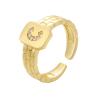 Buy cheap Open Watchband 18k Diamond Ring Men Plated Chunky Gold Initial Ring from wholesalers