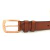 Buy cheap 3.5cm Mens Dress Casual Ostrich Leather Belts With Copper Buckle from wholesalers