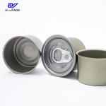 Easy Open Lid Round Tin Containers D65*34mm Size 80g Pet Food Can Blue Yellow