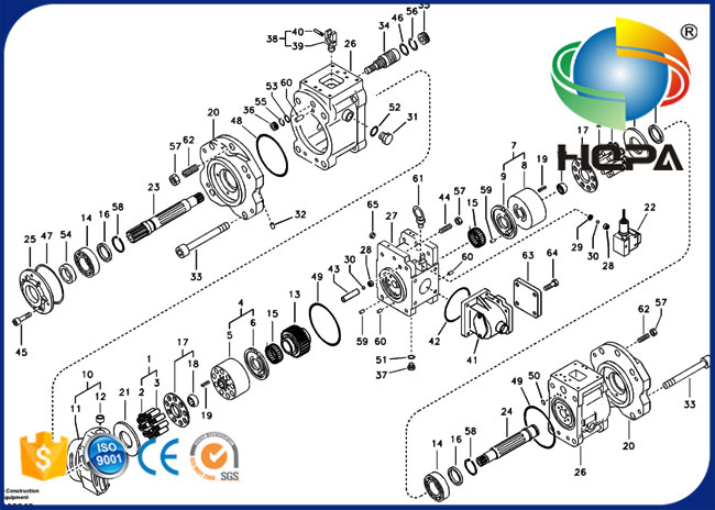 VOE14554798 14554798 Main Pump Seal Kit for Volvo EC330B EC330C EC360B