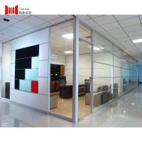 Buy cheap 80mm Glass And Wood Demountable Partition Wall For Office ODM product