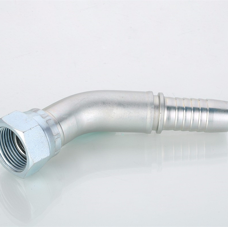 Factory Supply Bspcarbon Steel Hydraulic Hose Fitting Reusable Female 45 Degree Elbow